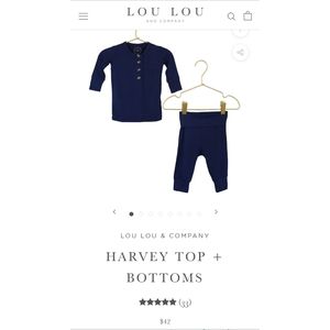 Lou Lou and Company Harvey top & bottom newborn